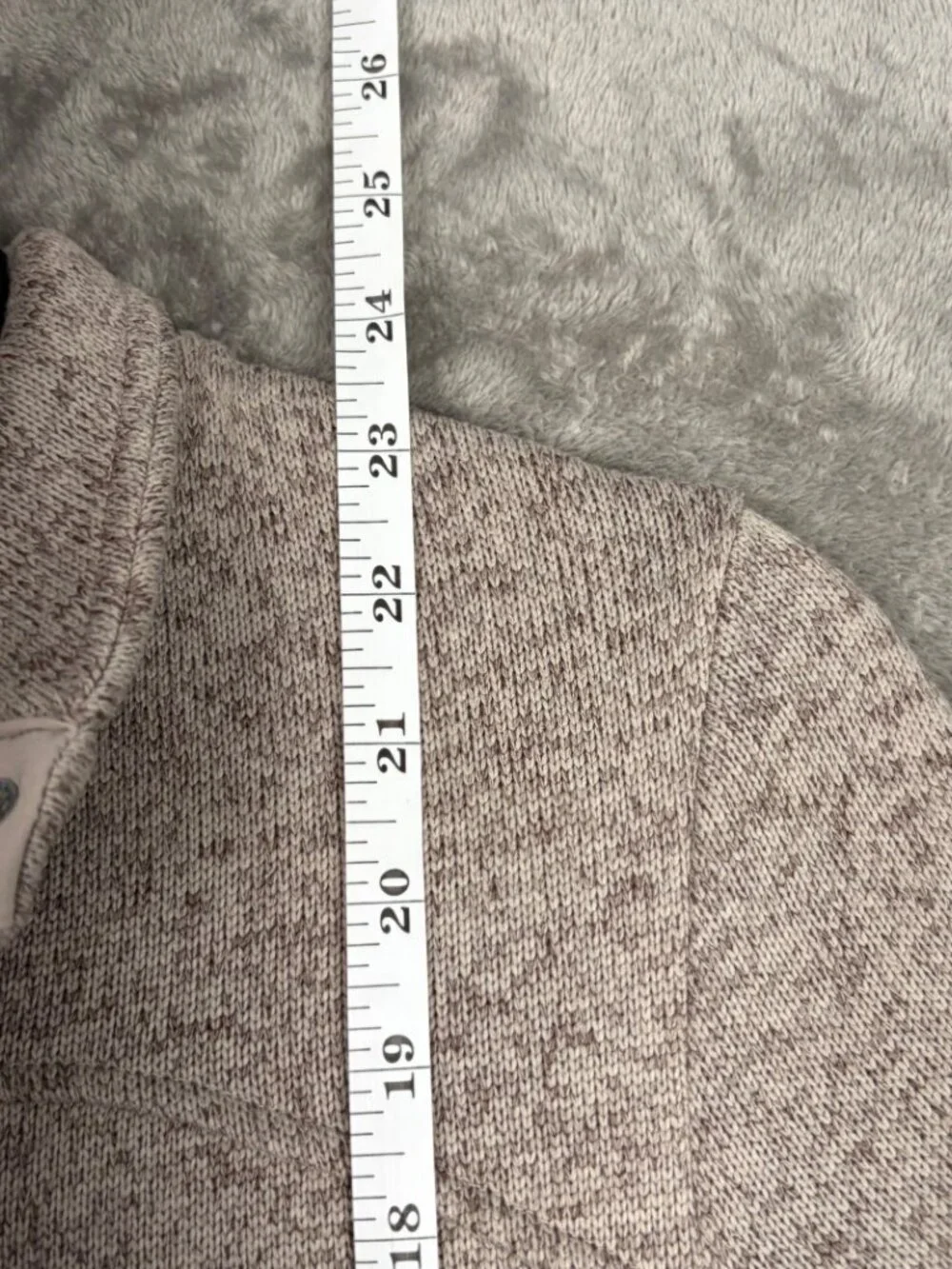 Magellan Fleece Snap Pullover Women's S Beige Outdoor Boyfriend Eclectic Minimal